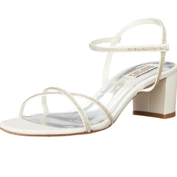 Badgley Mischka Women's Ultima Heeled Sandals Soft White Size 7 Bridal Wedding