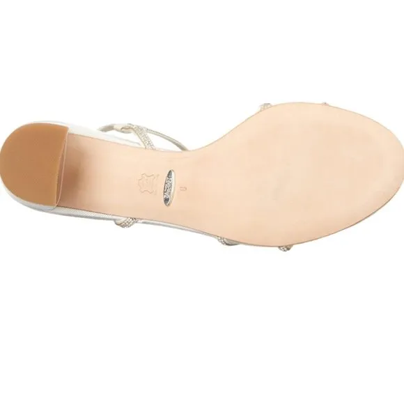 Badgley Mischka Women's Ultima Heeled Sandals Soft White Size 7 Bridal Wedding