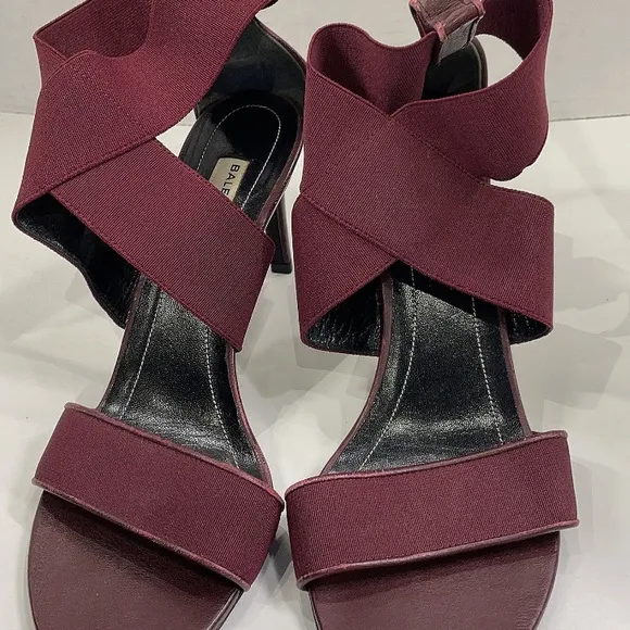 Balenciaga Elegant Burgundy Heeled Sandals 37.5 (7 1/2)