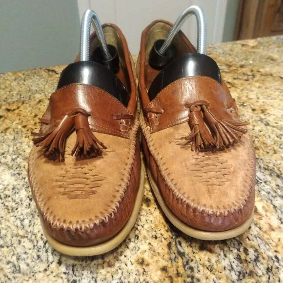 Bally Riva Slip On Tassel Loafers Brow Leather Dress Shoes Men's Size 11 M