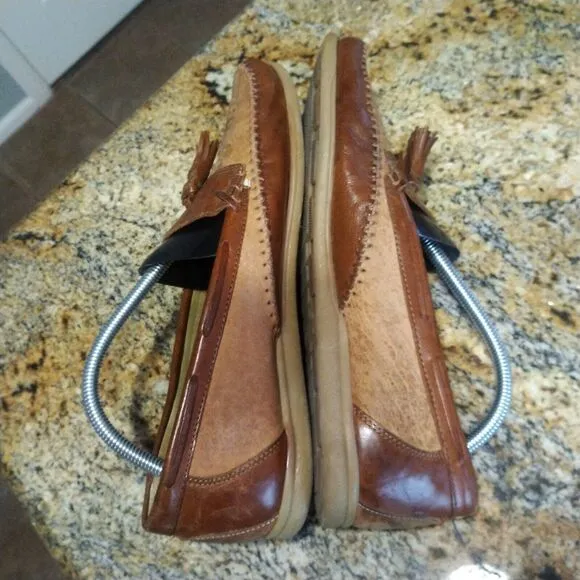 Bally Riva Slip On Tassel Loafers Brow Leather Dress Shoes Men's Size 11 M