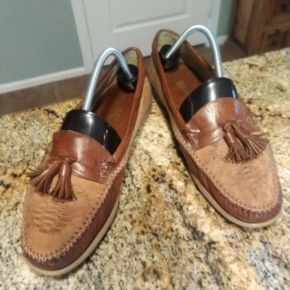 Bally Riva Slip On Tassel Loafers Brow Leather Dress Shoes Men's Size 11 M