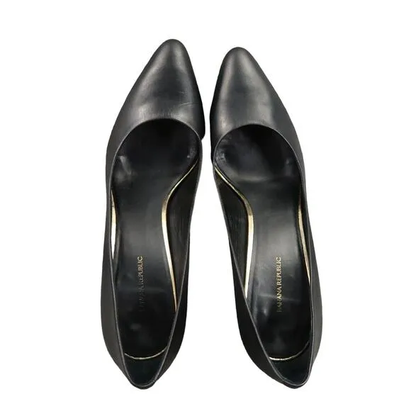 Banana Republic Shoes Womens 9.5 Pump Classic Stiletto Fashion Leather Point Toe