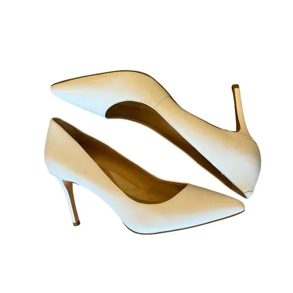 BANANA REPUBLIC White 3.5 inch Heels Pumps Shoes Women's size 9.5