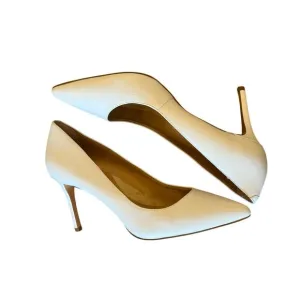 BANANA REPUBLIC White 3.5 inch Heels Pumps Shoes Women's size 9.5