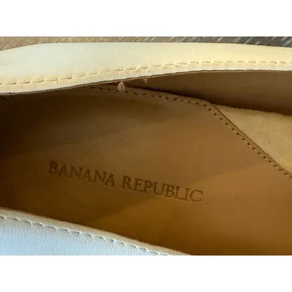 BANANA REPUBLIC White 3.5 inch Heels Pumps Shoes Women's size 9.5