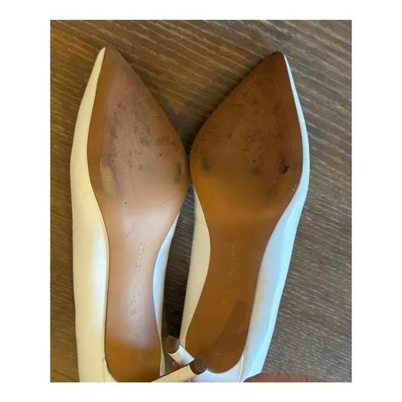 BANANA REPUBLIC White 3.5 inch Heels Pumps Shoes Women's size 9.5