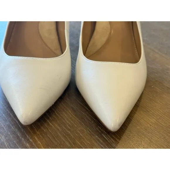BANANA REPUBLIC White 3.5 inch Heels Pumps Shoes Women's size 9.5
