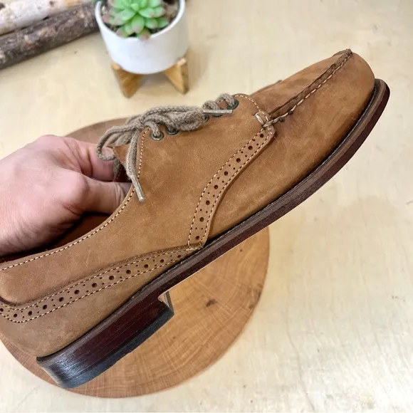 Bass Weejuns | Tan Nubuck Oxfords Tie Shoes Size 8.5