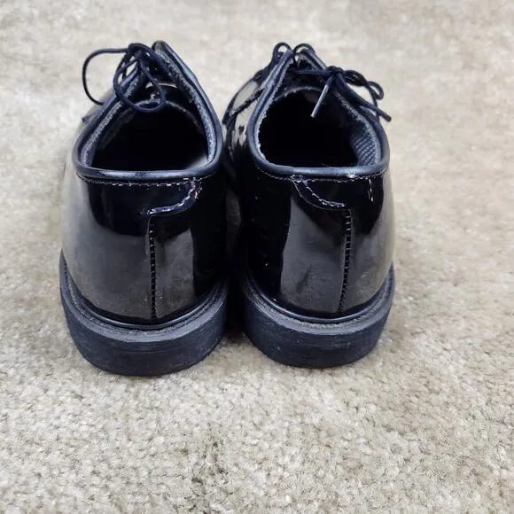 Bates Lites Size 7.5 E High Gloss Oxford Military Uniform Dress Shoes