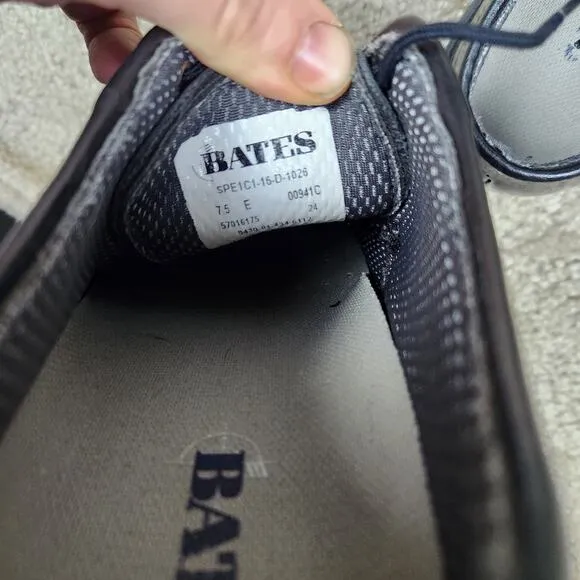 Bates Lites Size 7.5 E High Gloss Oxford Military Uniform Dress Shoes