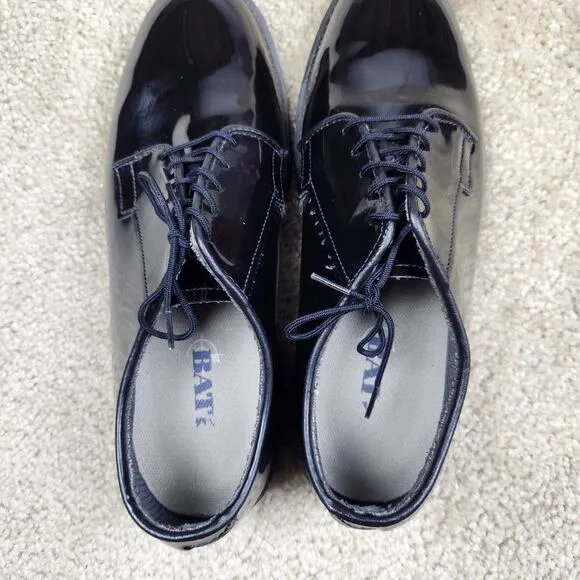 Bates Lites Size 7.5 E High Gloss Oxford Military Uniform Dress Shoes