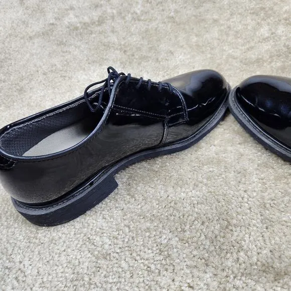 Bates Lites Size 7.5 E High Gloss Oxford Military Uniform Dress Shoes