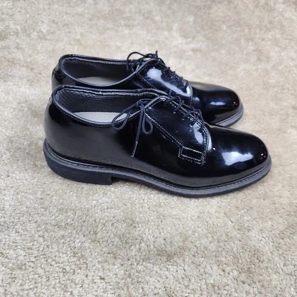 Bates Lites Size 7.5 E High Gloss Oxford Military Uniform Dress Shoes