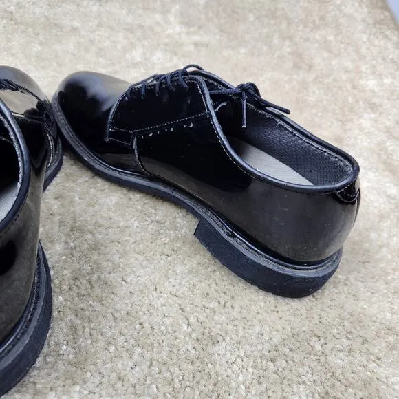 Bates Lites Size 7.5 E High Gloss Oxford Military Uniform Dress Shoes