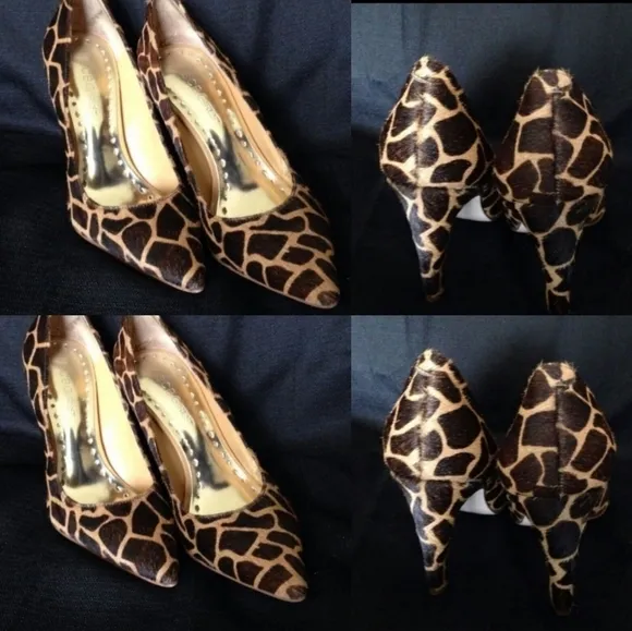 BCB GIRLS CALF HAIR PUMPS SHOES HEELS SIZE 5.5