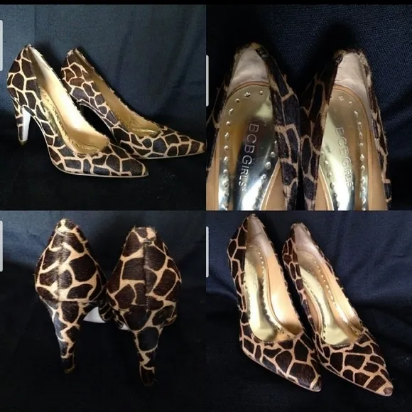 BCB GIRLS CALF HAIR PUMPS SHOES HEELS SIZE 5.5
