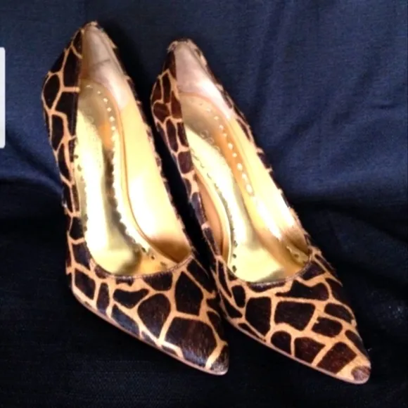 BCB GIRLS CALF HAIR PUMPS SHOES HEELS SIZE 5.5
