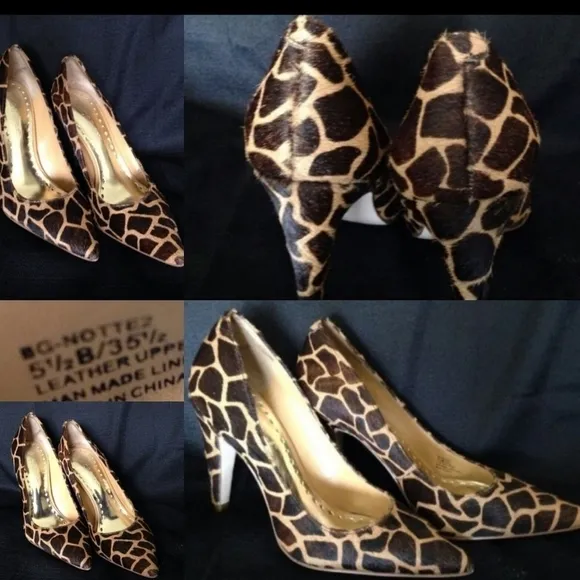 BCB GIRLS CALF HAIR PUMPS SHOES HEELS SIZE 5.5