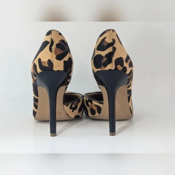BCBG Paris Natural Cow Hair Cheetah Print Stiletto Pumps Size 6.5 / 1W-11A