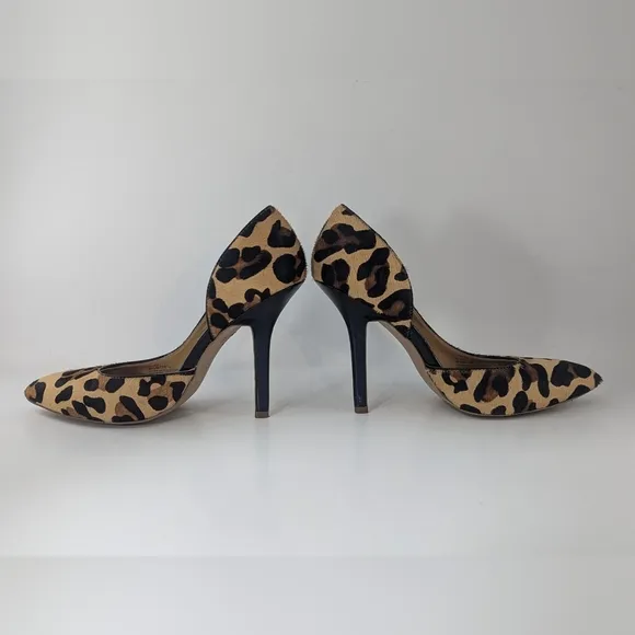 BCBG Paris Natural Cow Hair Cheetah Print Stiletto Pumps Size 6.5 / 1W-11A