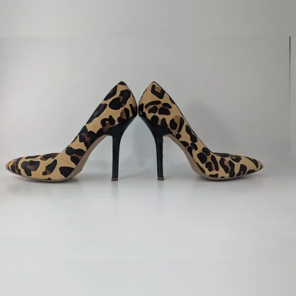 BCBG Paris Natural Cow Hair Cheetah Print Stiletto Pumps Size 6.5 / 1W-11A