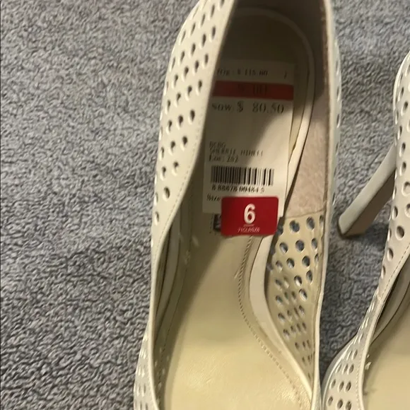 BCBGeneration White Peep Toe Heels