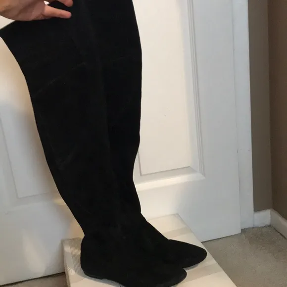 Belle sigerson Morrison blk suede high boot