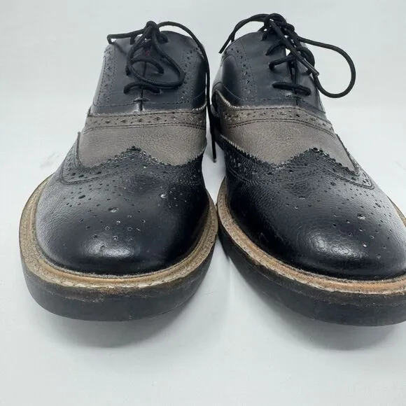 Ben Sherman Birk Shoe Leather Wingtip Dress Shoes Size 10 Black