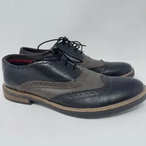 Ben Sherman Birk Shoe Leather Wingtip Dress Shoes Size 10 Black