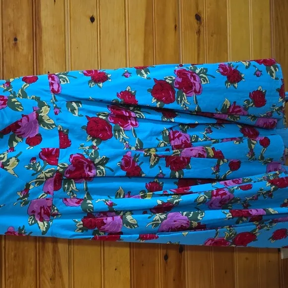 Betsey Johnson Turquoise Dress with Roses