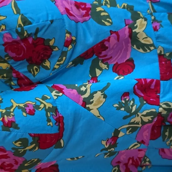 Betsey Johnson Turquoise Dress with Roses