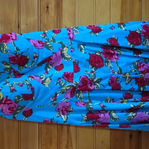 Betsey Johnson Turquoise Dress with Roses