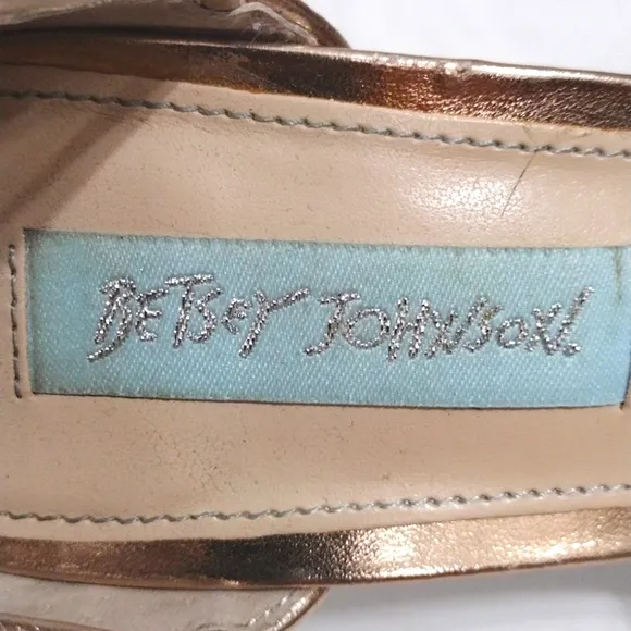 Betsey Johnson Women's Rose Gold Stela Sparkly Glitter Stiletto Shoes US 7.5