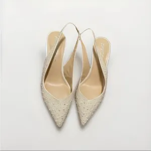 Betsy Johnson Elegant Clark Pearl Slingback 8