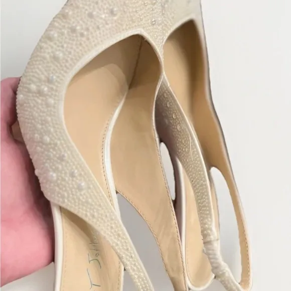 Betsy Johnson Elegant Clark Pearl Slingback 8