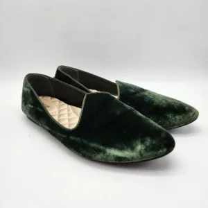 Birdies Starling Velvet Loafers Flats Shoes Womens 11 Slip On Emerald Green