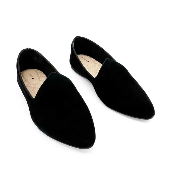 Birdies The Heron Black Suede Loafer Women’s Size 8 Slip-on Flats Shoes EUC