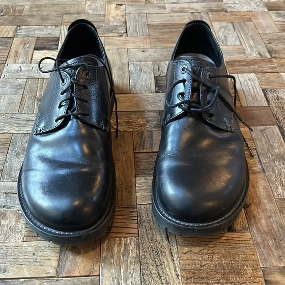 Birkenstock Men’s Black Leather Oxford Derby Dress Shoe