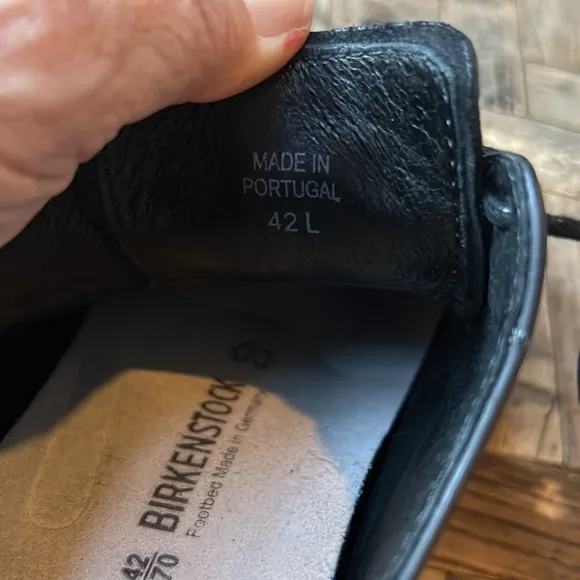 Birkenstock Men’s Black Leather Oxford Derby Dress Shoe
