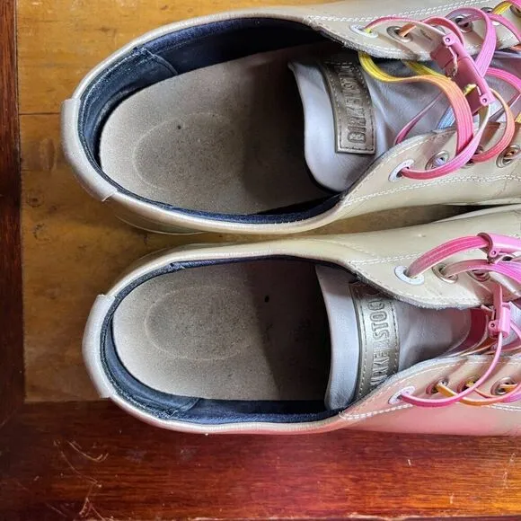 Birkenstock Rose Gold Tennis Shoes No Tie Laces Size 39
