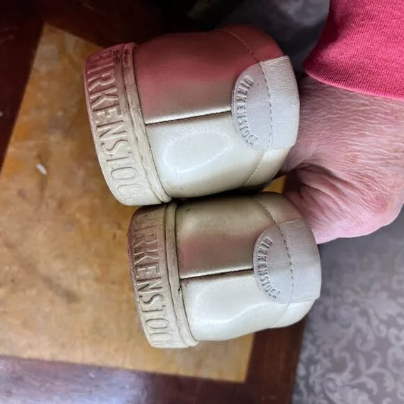 Birkenstock Rose Gold Tennis Shoes No Tie Laces Size 39
