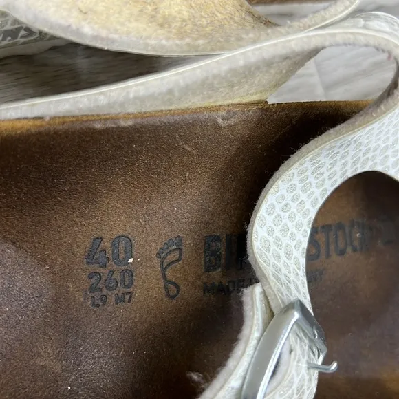 Birkenstock Snakeskin Glitter Printed Thong Sandals