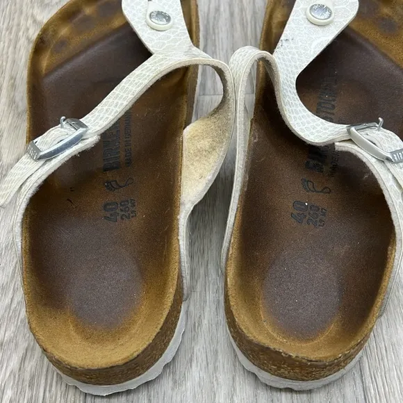 Birkenstock Snakeskin Glitter Printed Thong Sandals