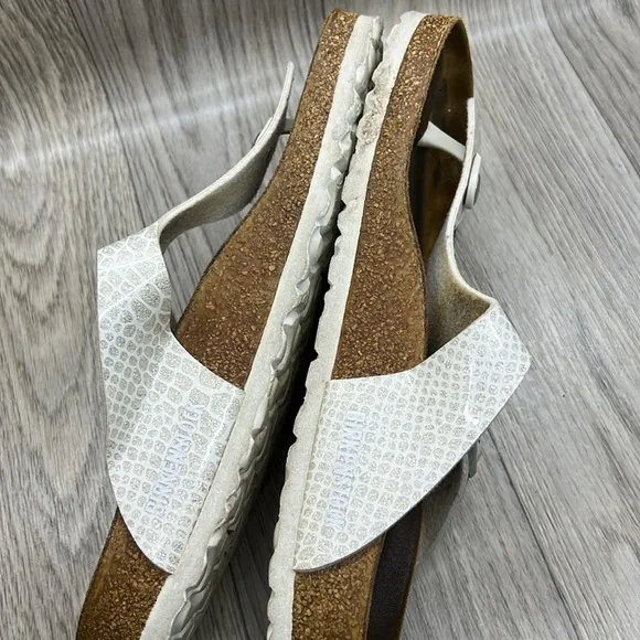 Birkenstock Snakeskin Glitter Printed Thong Sandals
