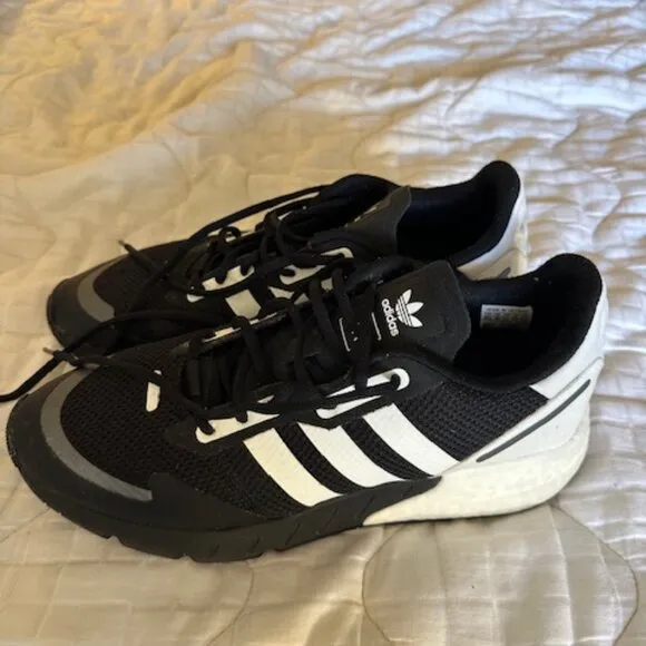 Black &amp; White Adidas ZX 1K Boost Men's Shoes
