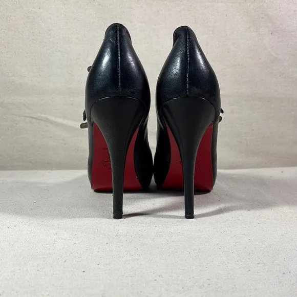 Black Leather Women's Shoes Size 40 Made in Italy