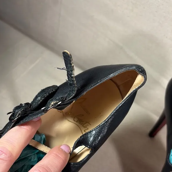 Black Leather Women's Shoes Size 40 Made in Italy