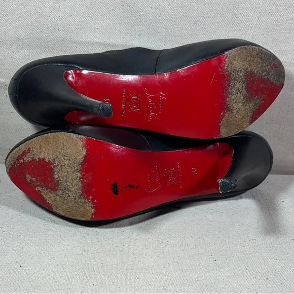 Black Leather Women's Shoes Size 40 Made in Italy