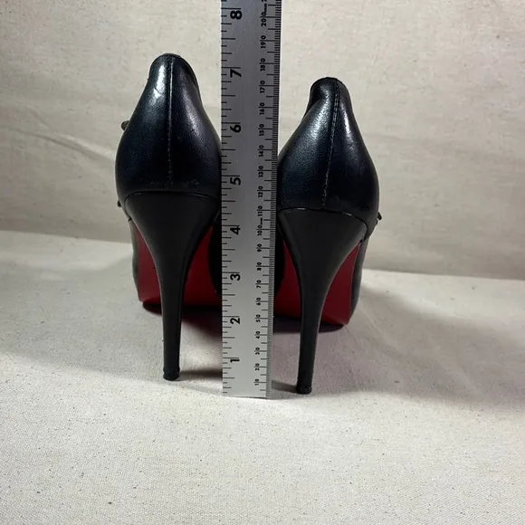 Black Leather Women's Shoes Size 40 Made in Italy
